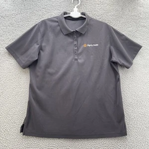 Dignity Health Employee Polo Shirt Women Large Grey Lightweight Stretch Casual - Picture 1 of 12