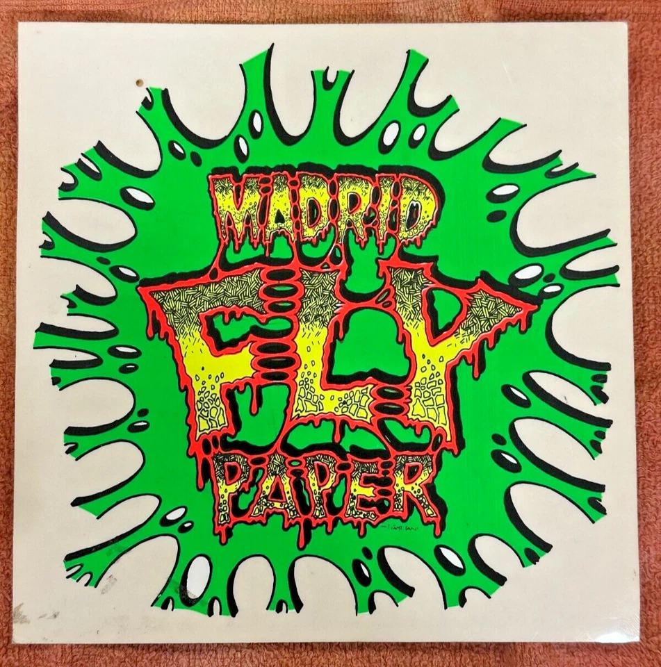 Pegatina de monopatín nueva ventana distribuidor papel mosca grande original vintage Madrid Foto 1 de 1