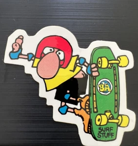 Vtg 1980's B.A. Skateboarder Sticker - Picture 1 of 3