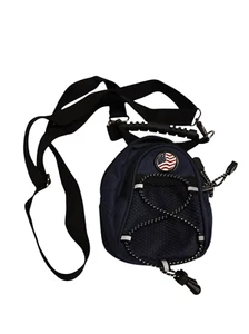 Mini Day Back Pack Bag Fannie Pack Navy Blue Y2K US American Flag Phone Keys - Picture 1 of 10