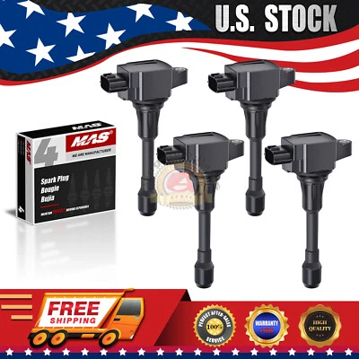 4 UF549 For Nissan Altima Sentra rogue versa Spark Plugs and Ignition Coil packs - Imagem 1 de 4