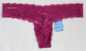 NWT Free People OB569999 "Come Together" Low Rise Stretch Lace Thong, Plum - Picture 1 of 5