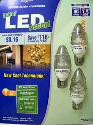 Lights Of America LED 3 Pack 1.5 Watt - Image 1 of 3