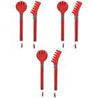 6 Pcs Silicone Food Clip Stainless Steel Kimchi Noodles Portable Pasta