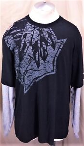 Reebok North Dakota Fighting Sioux (Large) NCAA Old Logo Long Sleeve Shirt Black