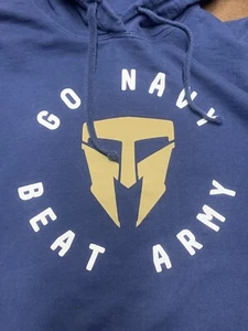 US Navy Hoodie Adult XL Large Blue Go Navy Beat Army Graphic Sweatshirt Pullover - Picture 1 of 11