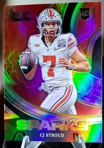 2023 Panini Select Football CJ Stroud Rookie RC Prizm Holo Sparks Texans SSP - Picture 1 of 2