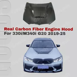 Fits BMW 2019-2025 G20 330i M340i CARBON FIBER M2-CS Style Engine Kit Hood Cover - Picture 1 of 9