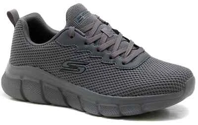 Skechers Bobs B Flex 118106 Scarpe da Uomo Sportive Memory Foam Grigio Dark Grey - Immagine 1 di 4