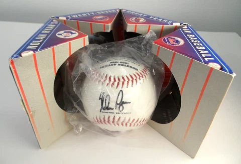 NOLAN RYAN'S 27 GREAT YEARS IN BASEBALL COMMEMORATIVE FOTOBALL SHADOWBOX - Z049 Cover