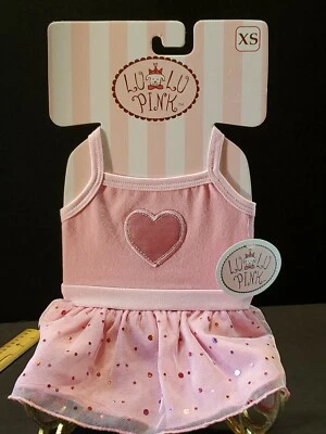 LuLu Rosa Ropa Perro XS 6"-9" Rosa Fiesta Ballet Vestido NUEVO Foto 1 de 4