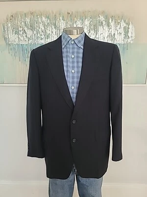 Vintage Cricketeer Sport Coat Blazer Suit Jacket Tweed Wool Black Striped  - Image 1 of 4