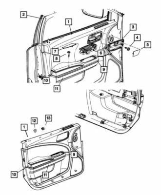Panel de puerta delantero derecho genuino Mopar 2011-2014 Dodge Charger 1JR12HL1AM Foto 1 de 4