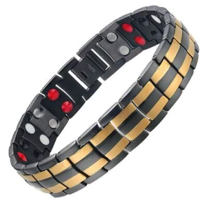 Schwarzgold 4in1 Titan Magnettherapie Armband für Männer oder Frauen Schmerzlinderung - Bild 1 von 4