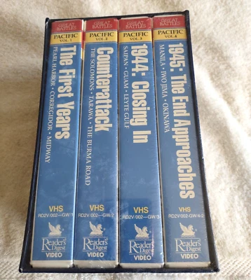 Great Battles World War II Victory Pacific Reader's Digest 4 VHS Video Box Set - Image 1 of 4