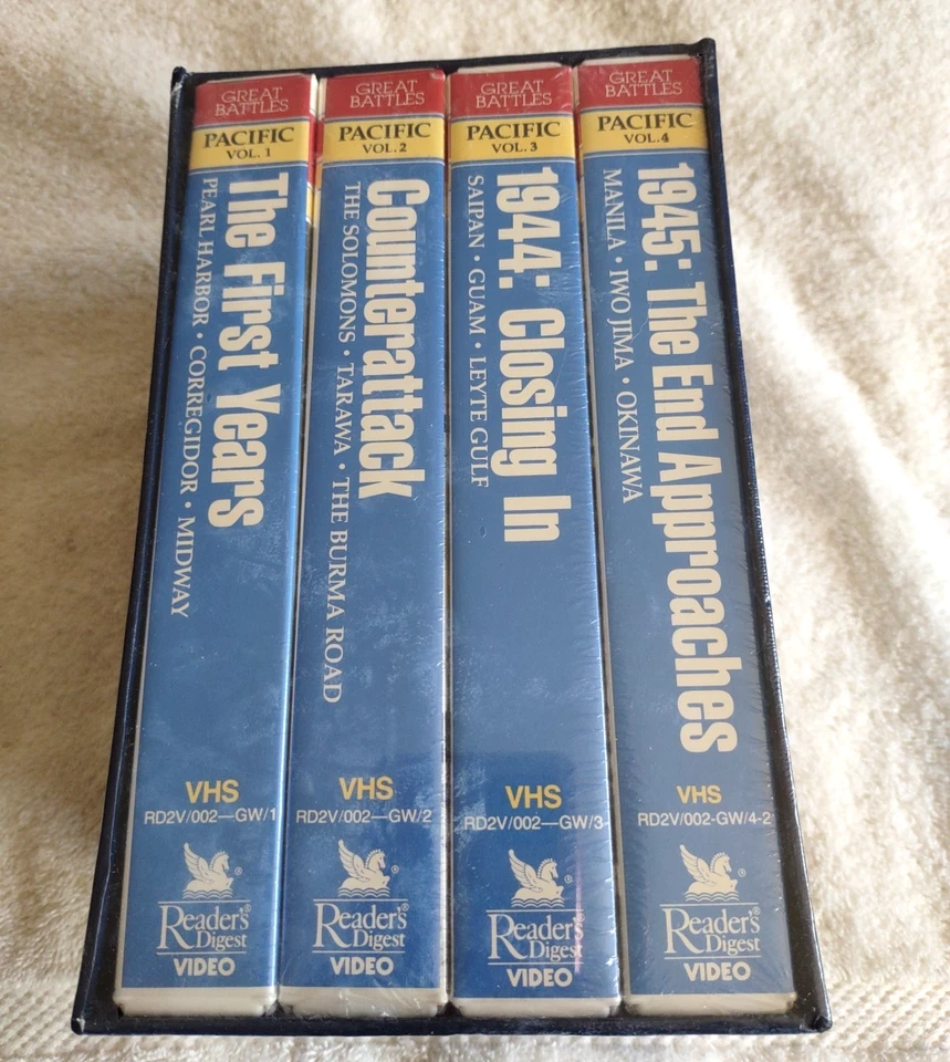 Great Battles World War II Victory Pacific Reader's Digest 4 VHS Video Box Set - Image 1 of 4