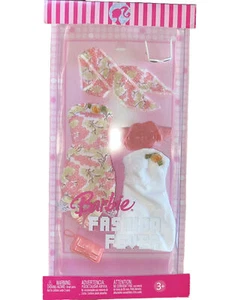Barbie Fashion Fever Outfit 2006 K8485 L0684 Floral White Strapless Dress New - Picture 1 of 5