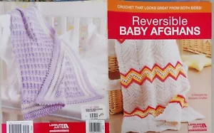 Crochet Patterns REVERSIBLE BABY AFGHANS *7 in cart ships free - Picture 1 of 3