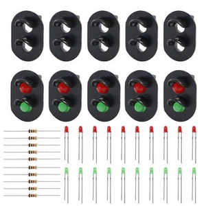 Spur HO oder OO mit 3mm LEDs rot Stahlsäule Modell Laternenmasten 20mA hochwertig - Bild 1 von 6