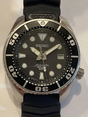 Seiko Diver Scuba Men's Automatic Watch, Scratch on Glass, Silicone Band - Image 1 of 4