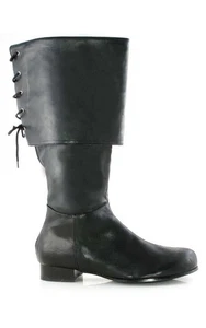 JACK SPARROW PIRATE BUCCANEER CAPTAIN BLACK ADULT MENS BOOTS SHOES - Picture 1 of 8
