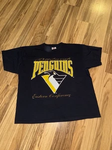 Camiseta De Colección Líder de la Liga Pittsburgh Penguins Talla XL Gráfica Manga Hockey NHL - Imagen 1 de 5