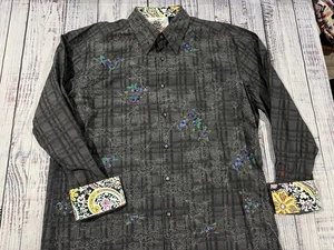 NEW Mens Robert Graham Shirt Sz L Button Down LIMITED EDITION 0262 - Picture 1 of 9