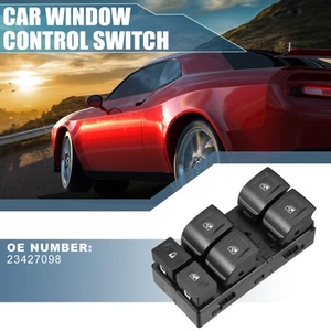 Interruttore alzavetro porta anteriore sinistra per Chevrolet 23427098 plastica metallo nero - Foto 1 di 8