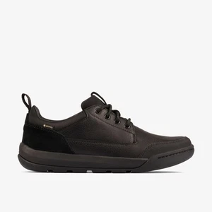 Clarks Mens Ashcombe Lo GORE-TEX Black Leather Walking,Lace Up Leather Casual - Picture 1 of 6
