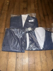 Haband’s Executive Anzug - Blazer & Weste & Hose - Herren 54 S kariert blau NEU - Bild 1 von 13