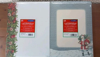 Lot of 21 VTG Geographics Christmas Hoilday Printed Letterhead Paper USA Made  - Image 1 of 4