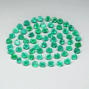 💎 4.18ct 68pcs Lot Round Natural Green Chalcedony - Africa Gemstone - Picture 1 of 4