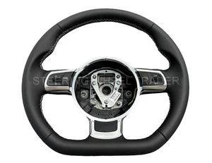 AUDI Q7 4L Q5 SQ5 8R A8 S8 D3 A5 S5 8T TT TTS MK2 R8 Flat Bottom Steering Wheel - Picture 1 of 10