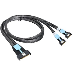 Gen5 MClo X8 Adapterkabel Gen5 MCIO X8 auf Dual MCIO X4 Serverkabel für PC 3636 - Bild 1 von 7