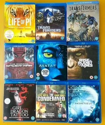 Blu Ray BUNDLE MARVEL Transformers Action Fantasy Avatar HD Movies Mixed JOB LOT - Image 1 of 4
