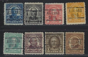 Precancels - OR - Ashland - Type 549 - 8 different denoms - Picture 1 of 2