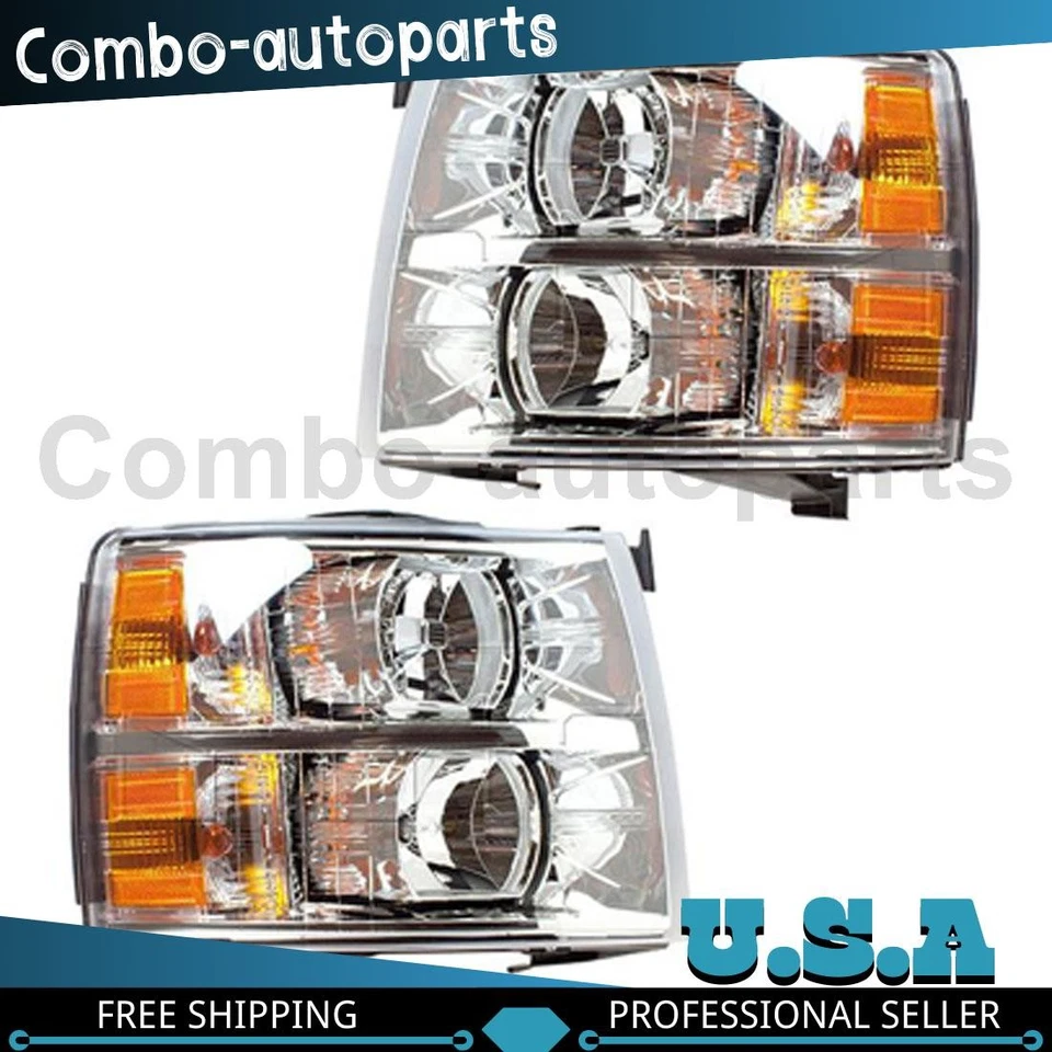 Left Right Headlight Assembly fits 2007-2009 Chevrolet Silverado 3500 - Image 1 of 3
