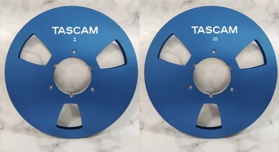 Un par de carretes de cinta TASCAM azul de 10,5"" carrete de aluminio de alta calidad Foto 1 de 4