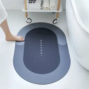 Gray 40x60cm Bath Mat, Quick-Drying Bathroom Mats, Super Absorbent Living Room * - Picture 1 of 7