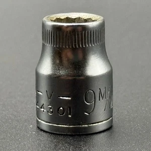 Vintage Craftsman USA 9mm Shallow Socket 12 Pt 3/8 Drive 44301 Metric G1 Series - Picture 1 of 3