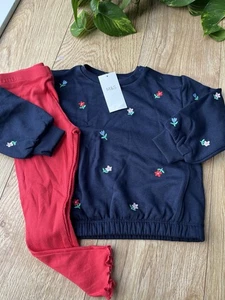 M&S Girls 2 pc Cotton Sweatshirt with leggings outfit | age 2-3 years RRP £18 - Picture 1 of 7