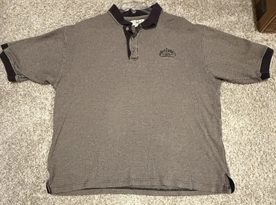 Jack Daniels No. 7 Embroidered Black & Tan Houndstooth Polo Shirt - Image 1 of 4