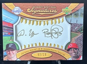2007 Sweet Spot - Dan Uggla Brandon Phillips Dual On Card Auto Baseball /10 - Picture 1 of 2