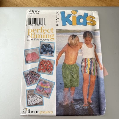 NEW STYLE KIDS 2650 SIZE A 3-8 YRS SHORTS SEWING PATTERN UNISEX - Image 1 of 2