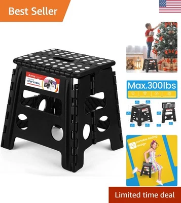 Ergonomic 13-Inch Heavy Duty Folding Stool - Safe & Stylish Step-Up Solution - Image 1 of 4