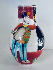 Vintage Giovanni Desimone italienische Keramikvase #277 handbemalte Musiker signiert - Bild 1 von 12