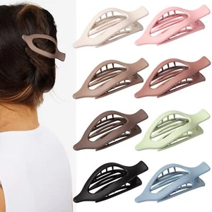 10 PCS French Oval Hair Clips for Women, Plastic Bun Ponytail Curved - Picture 1 of 7
