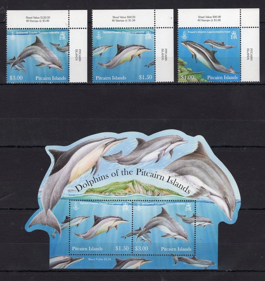 Pitcairn Island - Dolphins / Marine Life / Nture on stamps. MNH** F103 - Image 1 of 1