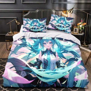 Vocaloid Miku Hatsune Bedding Set Duvet Cover Without Filler - Picture 1 of 4