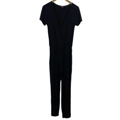 Mono para mujer Lulu negro manga corta cuello en V talla S Foto 1 de 4